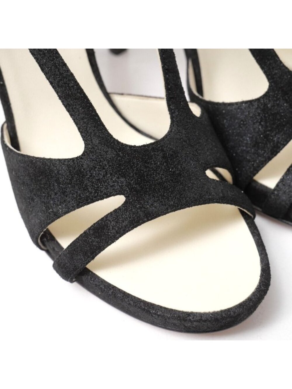 Chanel Sandals 37.5 13c Ankle Strap High Heels - Picture 7 of 8